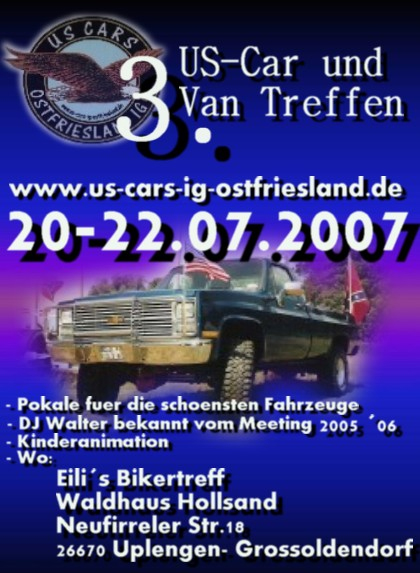 Plakat US Cars Ostfriesland 2007