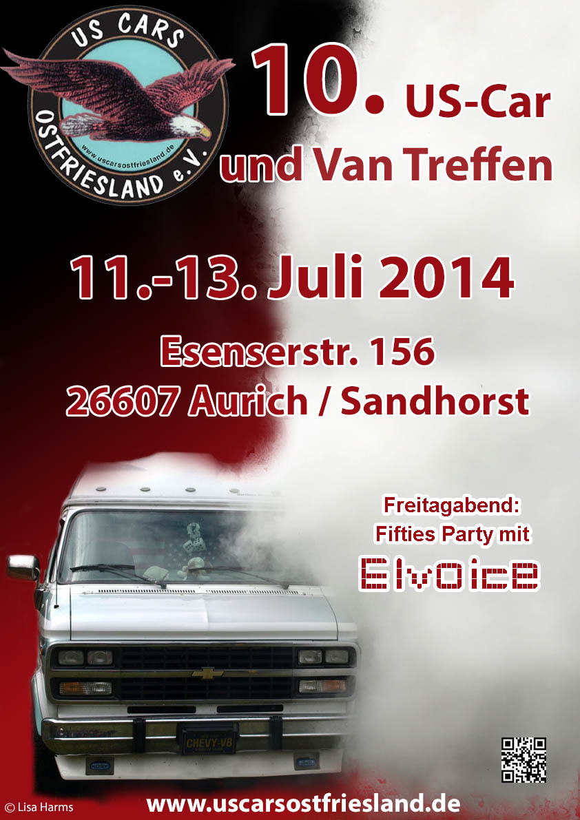 Plakat US Cars Ostfriesland 2014