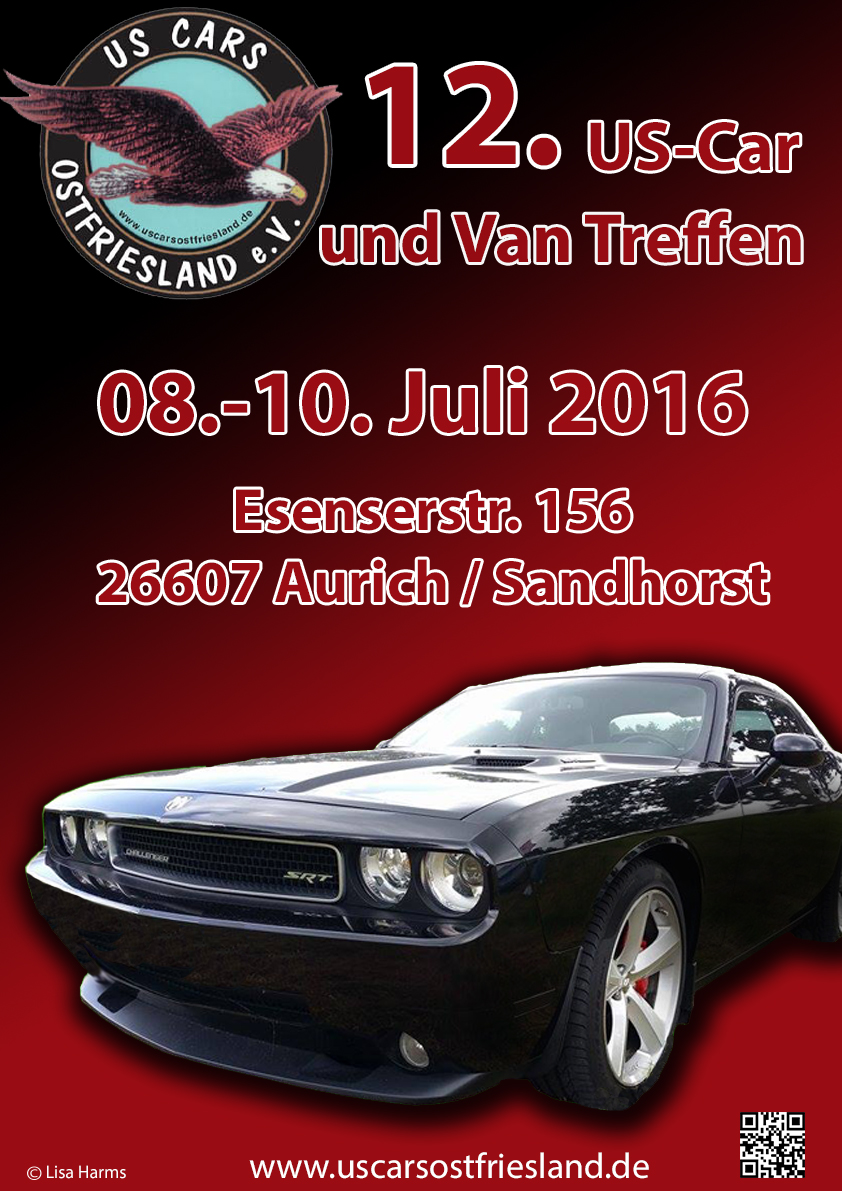 Plakat US Cars Ostfriesland 2016